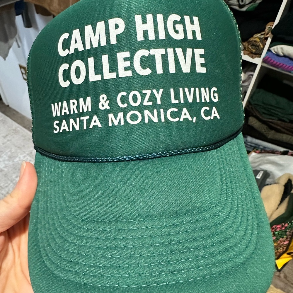 Camp High Collective Trucker Hat in Green RARE